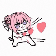 猫,ピンク髪,ハート,かわいい,イラスト