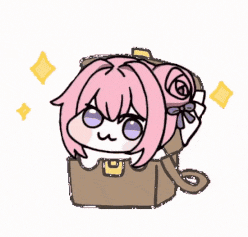 アイコン,アニメキャラ,ピンク髪,可愛い,猫耳,ラフ画,キラキラ,ミニキャラ,宝箱