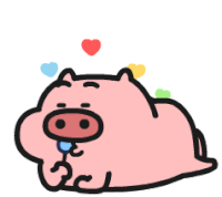 ブタ,動物,イラスト,ハート,リラックス,かわいい,アイコン
