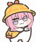 アニメ,女の子,ピンク髪,帽子,動物着ぐるみ,かわいい,デフォルメ
