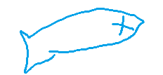 魚,青,イラスト,シンプル,手描き