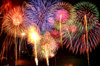 花火,夜空,夏祭り,カラフル,イベント