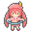 ピクセルアート,キャラクター,ピンク髪,ドット絵
